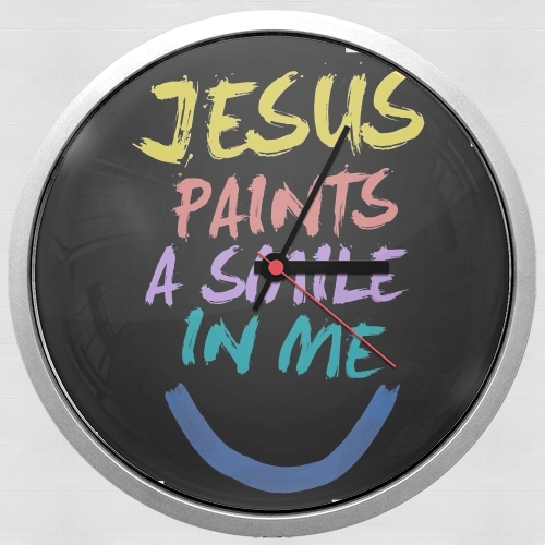 Jesus paints a smile in me Bible für Wanduhr