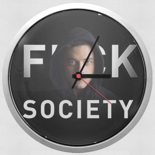 Mr Robot Fuck Society für Wanduhr