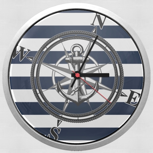 Navy Striped Nautica für Wanduhr