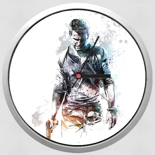 Uncharted Nathan Drake Watercolor Art für Wanduhr