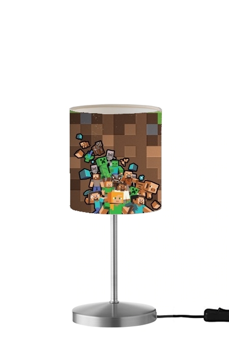 Minecraft Creeper Forest für Tisch- / Nachttischlampe