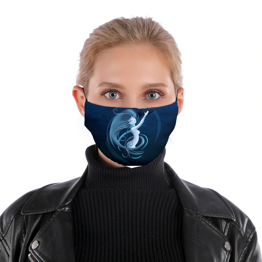 Aquarius Girl für Nase Mund Maske