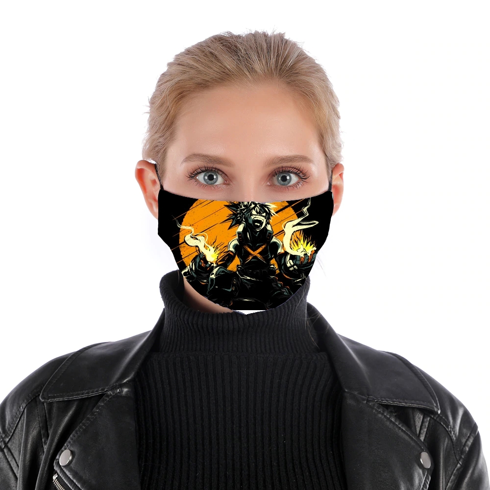 Bakugo Crazy Bombing für Nase Mund Maske