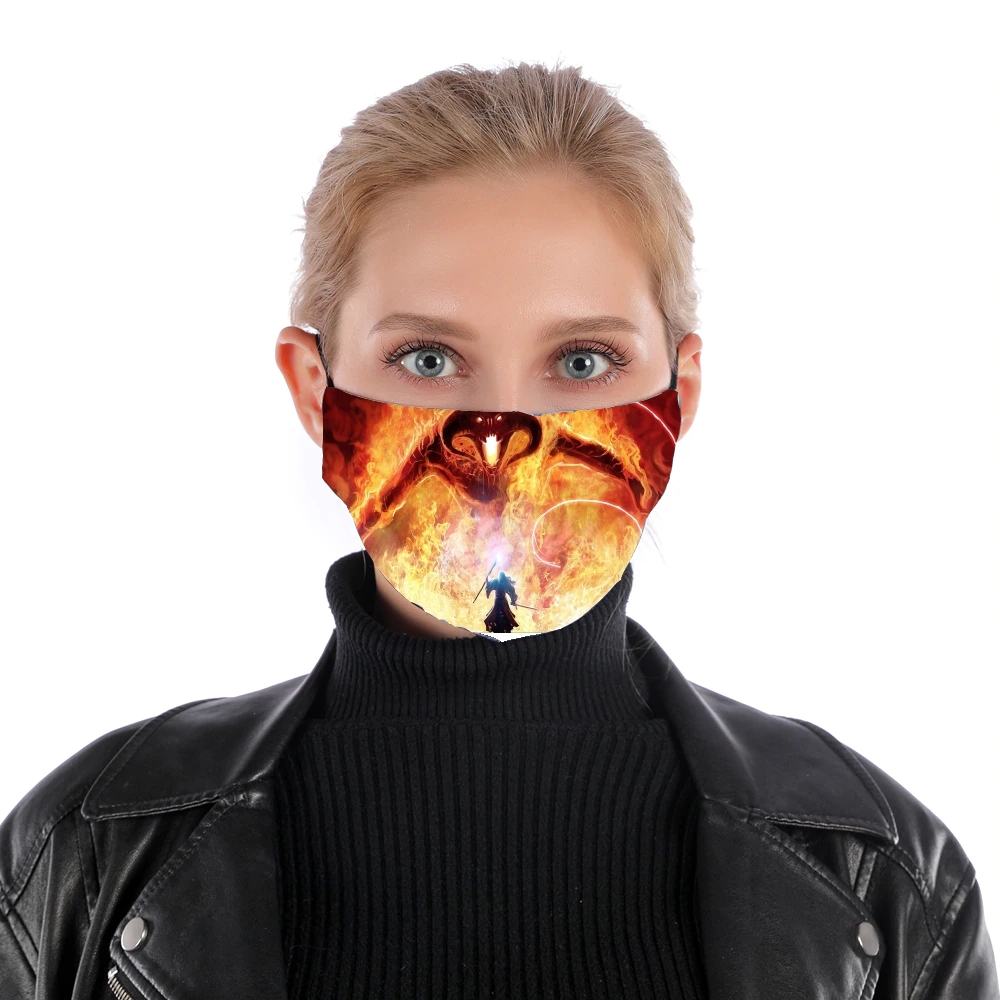 Balrog Fire Demon für Nase Mund Maske
