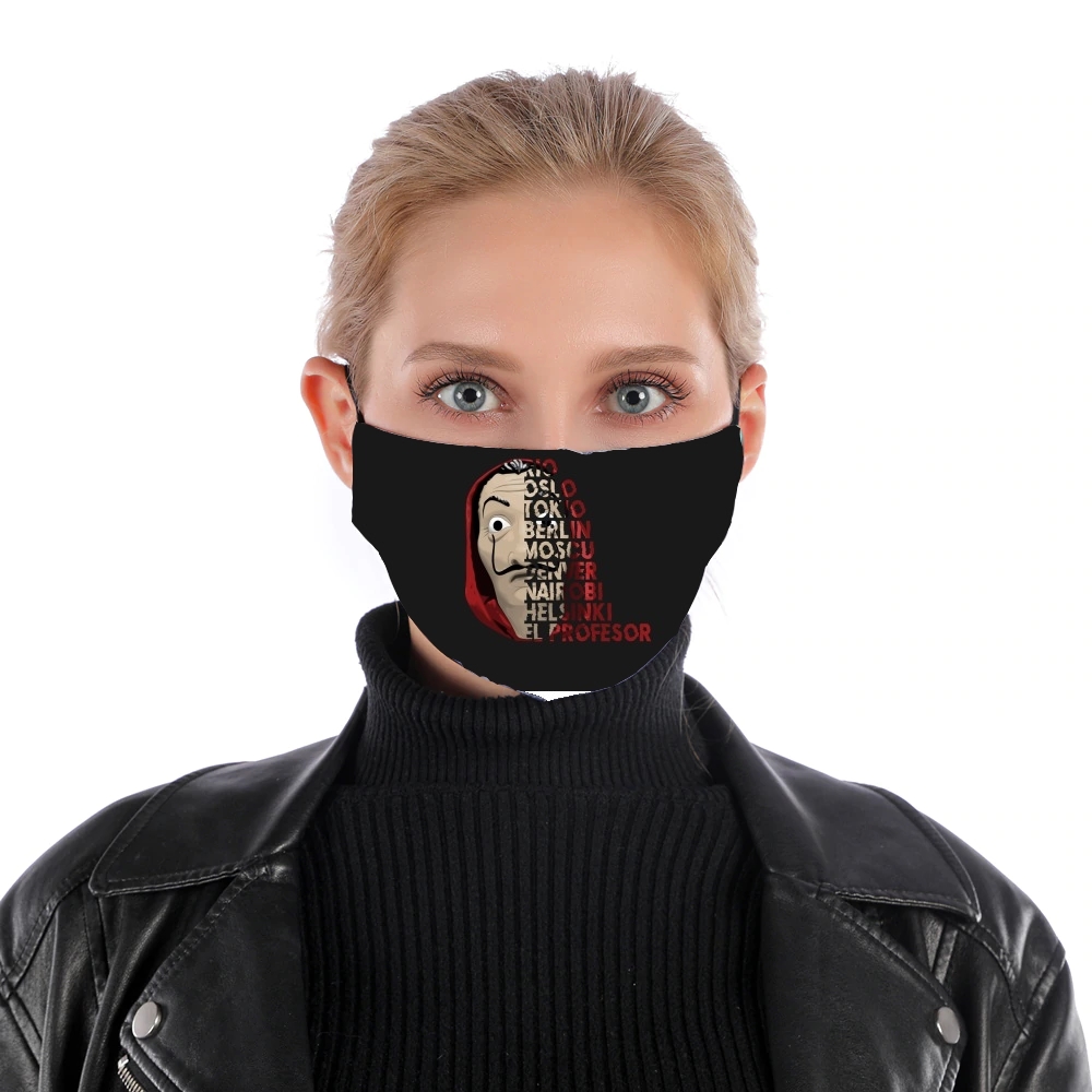 Casa de Papel Mask Vilain für Nase Mund Maske
