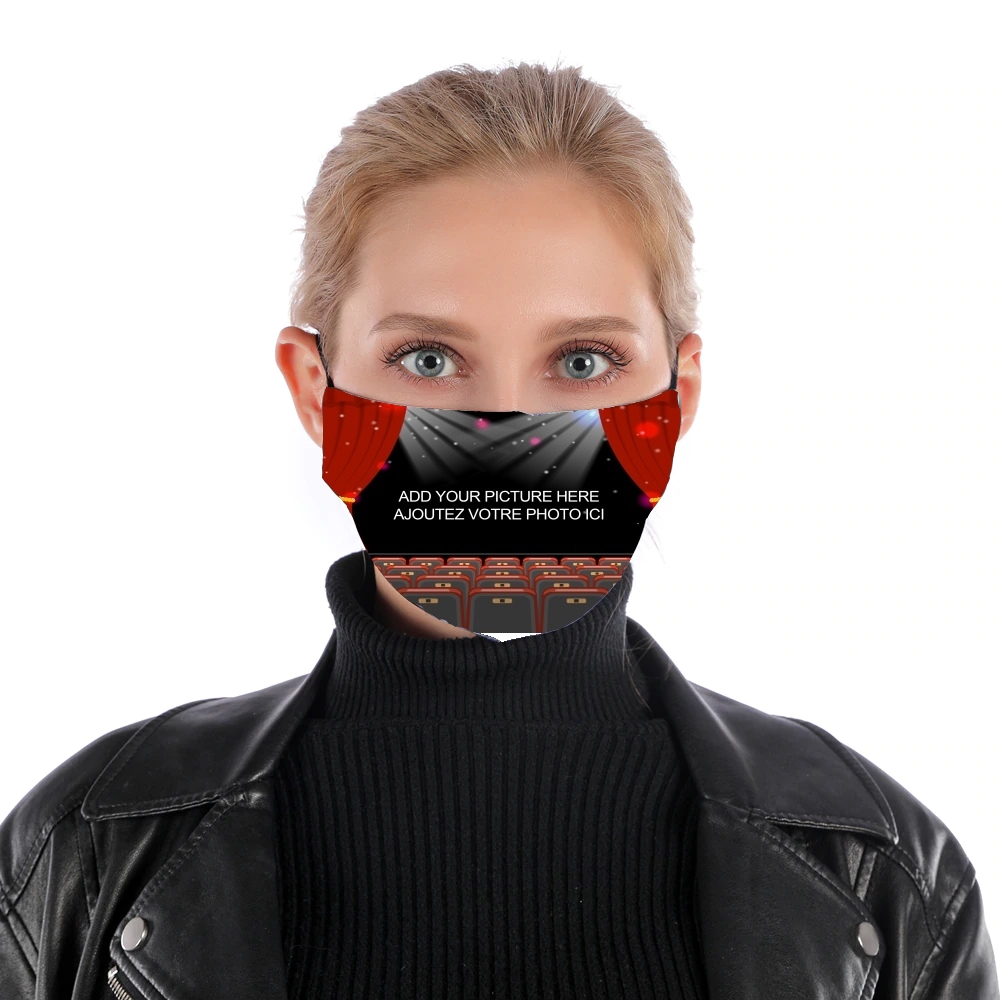 Cinema Theatre With Transparent Frame für Nase Mund Maske