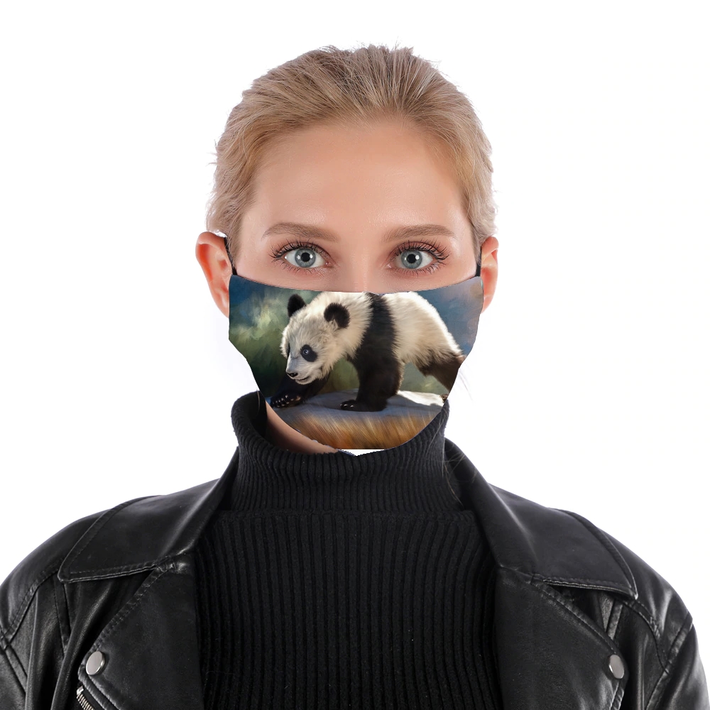 Cute panda bear baby für Nase Mund Maske