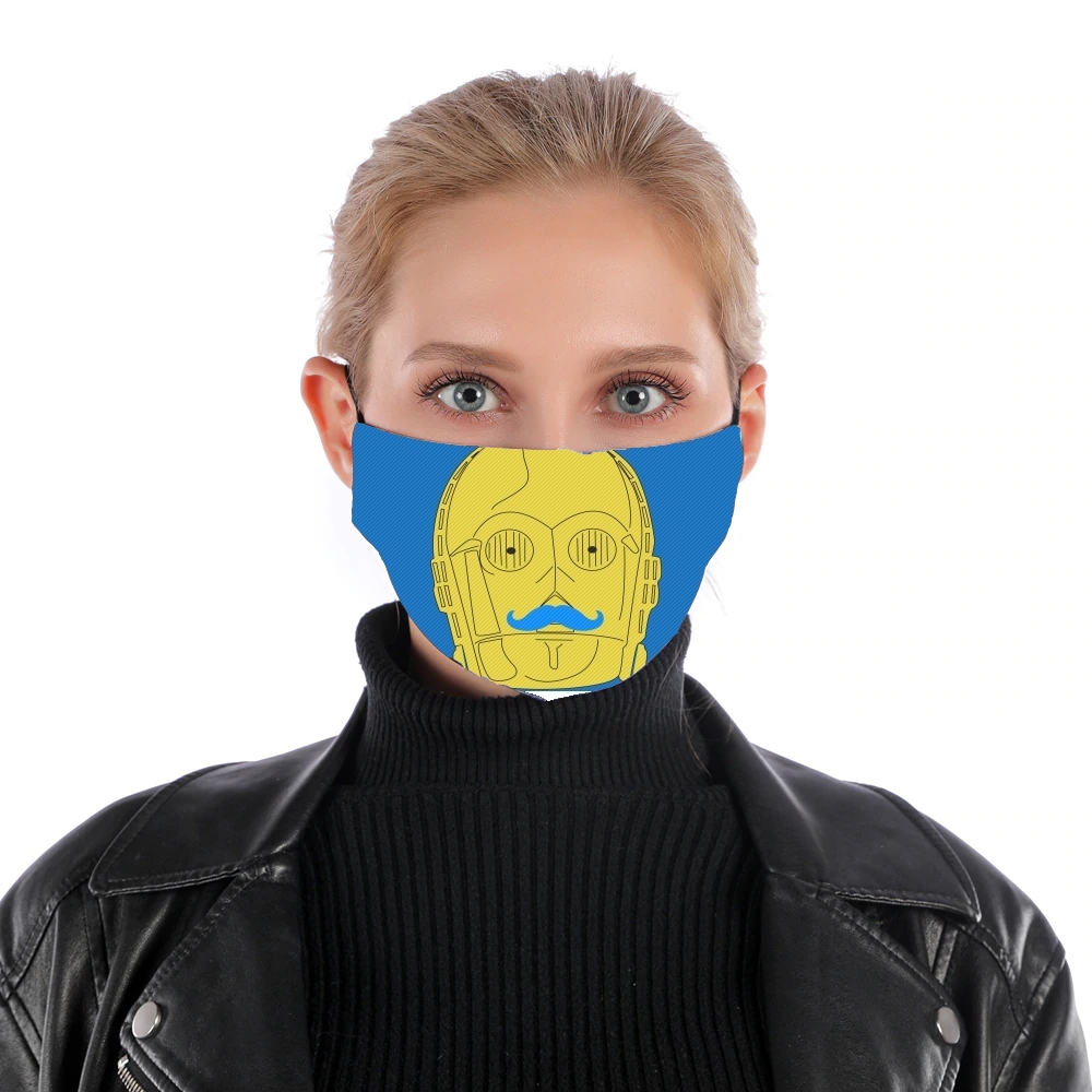 Droid Stache für Nase Mund Maske