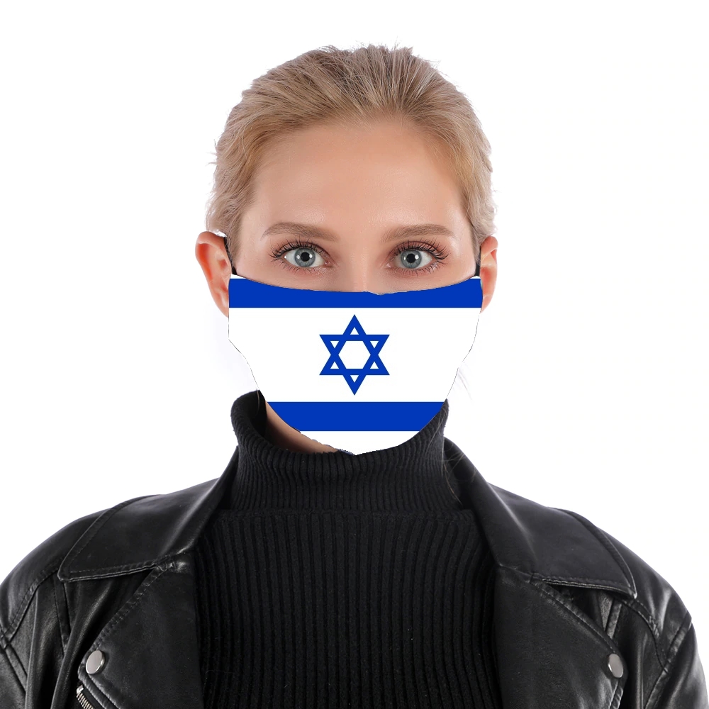 Fahne Israel für Nase Mund Maske