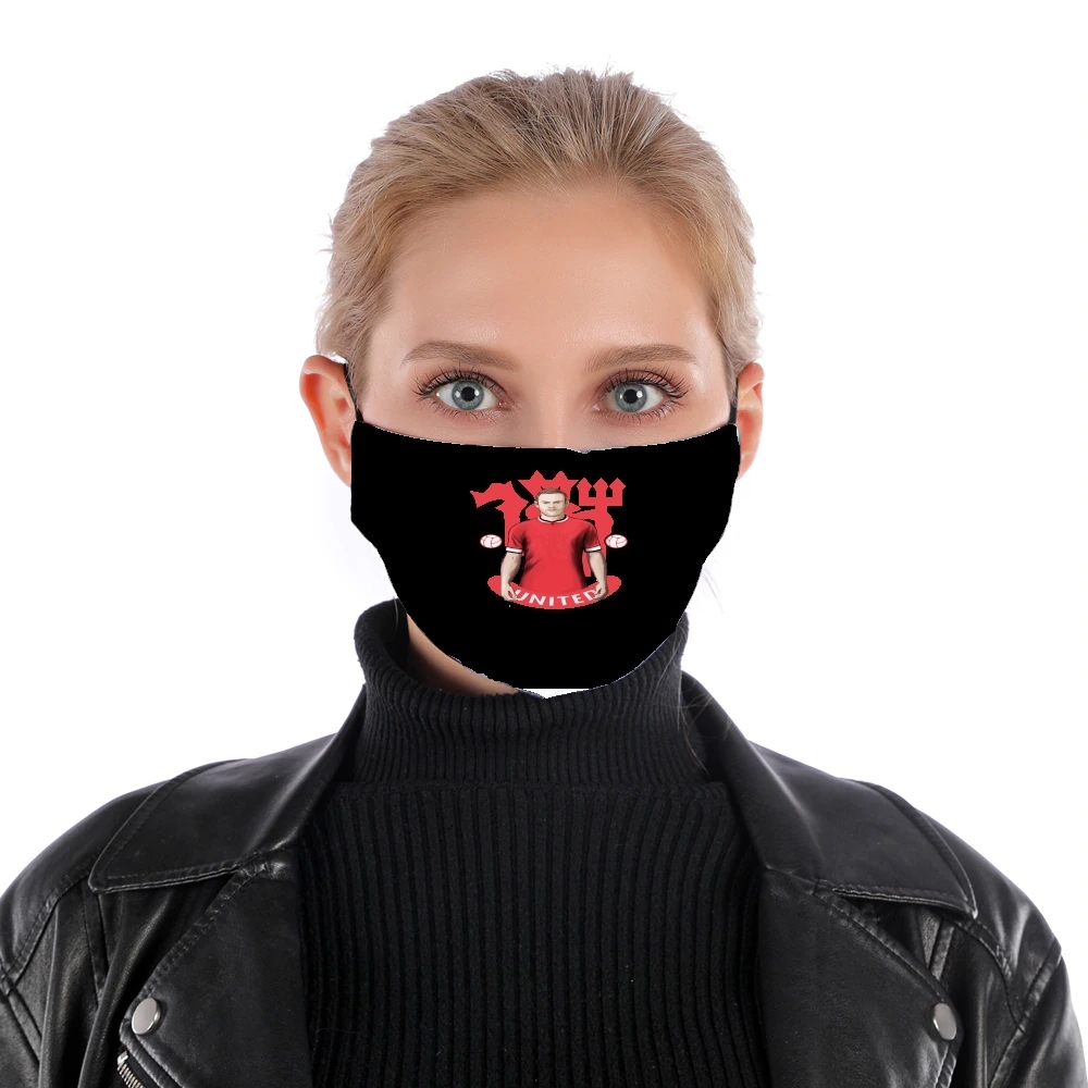 Football Stars: Red Devil Rooney ManU für Nase Mund Maske