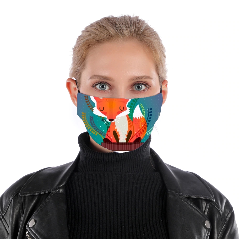 Fox in the pot für Nase Mund Maske
