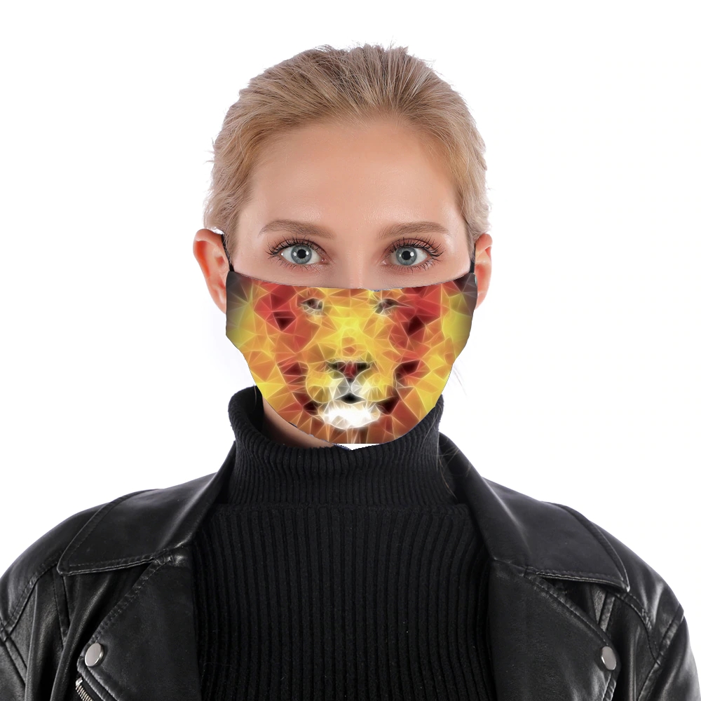 fractal lion für Nase Mund Maske