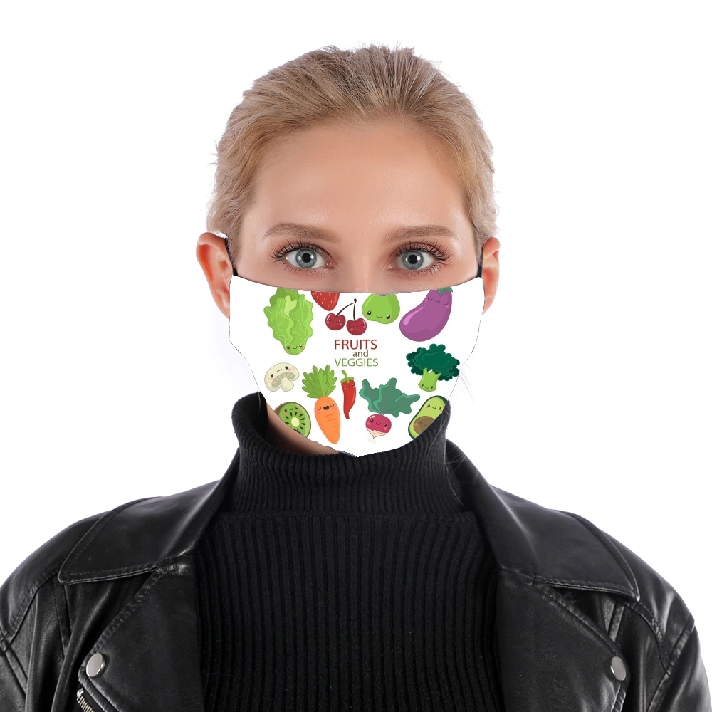 Fruits and veggies für Nase Mund Maske