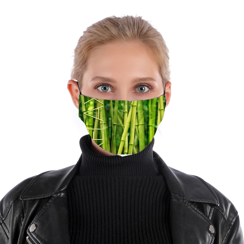 green bamboo für Nase Mund Maske