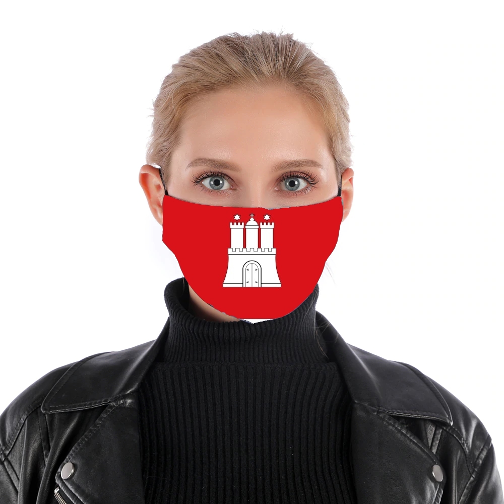 Hamburg Flag für Nase Mund Maske