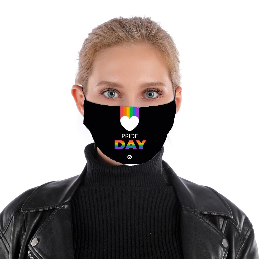 Happy pride day für Nase Mund Maske