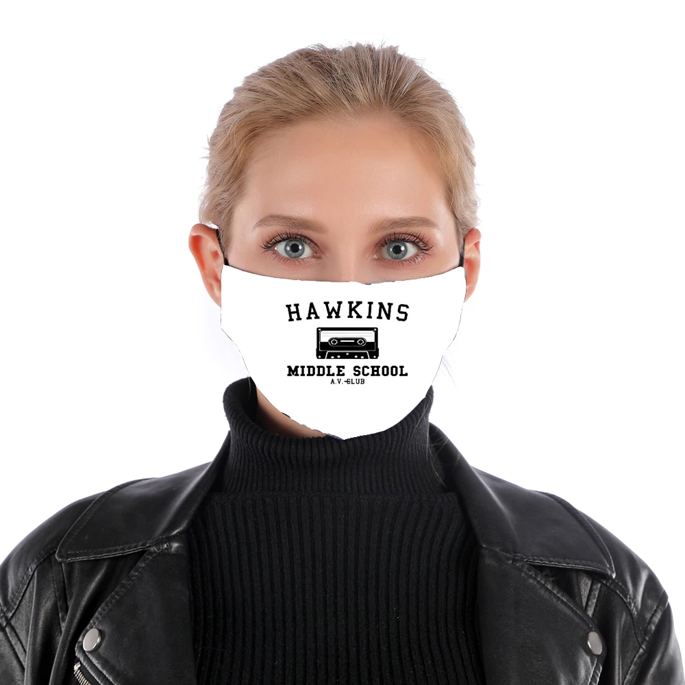 Hawkins Middle School AV Club K7 für Nase Mund Maske