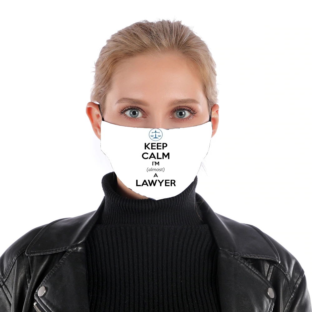Keep calm i am almost a lawyer für Nase Mund Maske