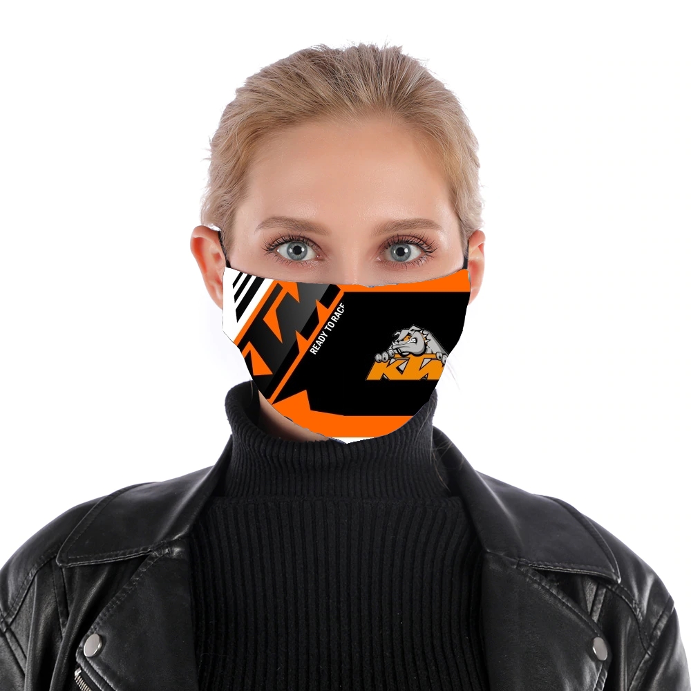 KTM Racing Orange And Black für Nase Mund Maske