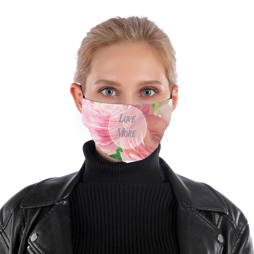 Love More für Nase Mund Maske