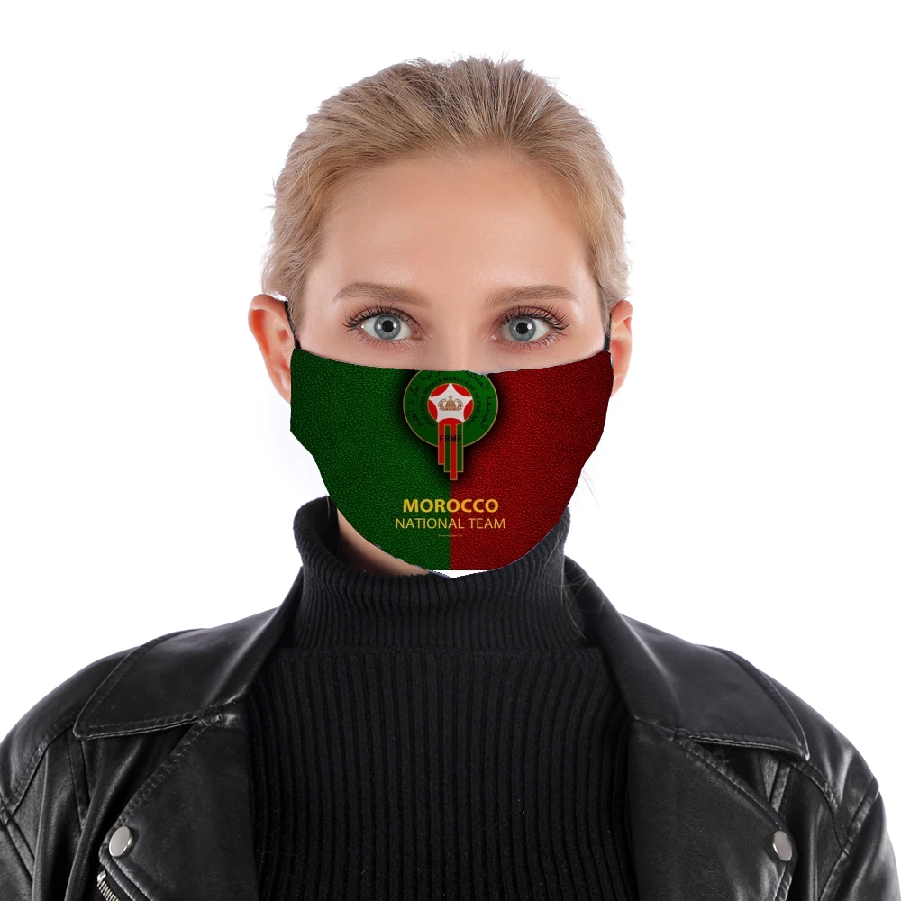 Marocco Football Shirt für Nase Mund Maske