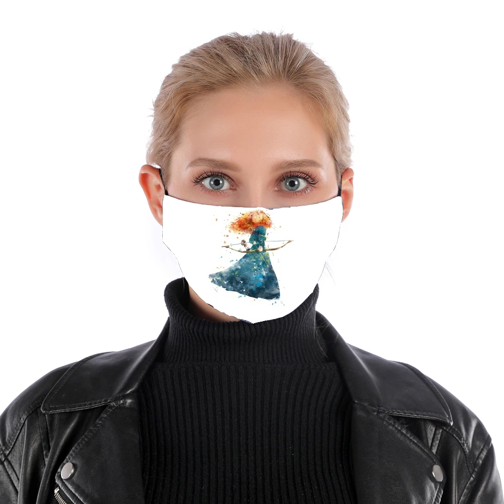 Merida Watercolor für Nase Mund Maske