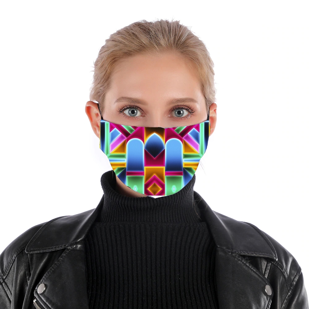 Neon Colorful für Nase Mund Maske
