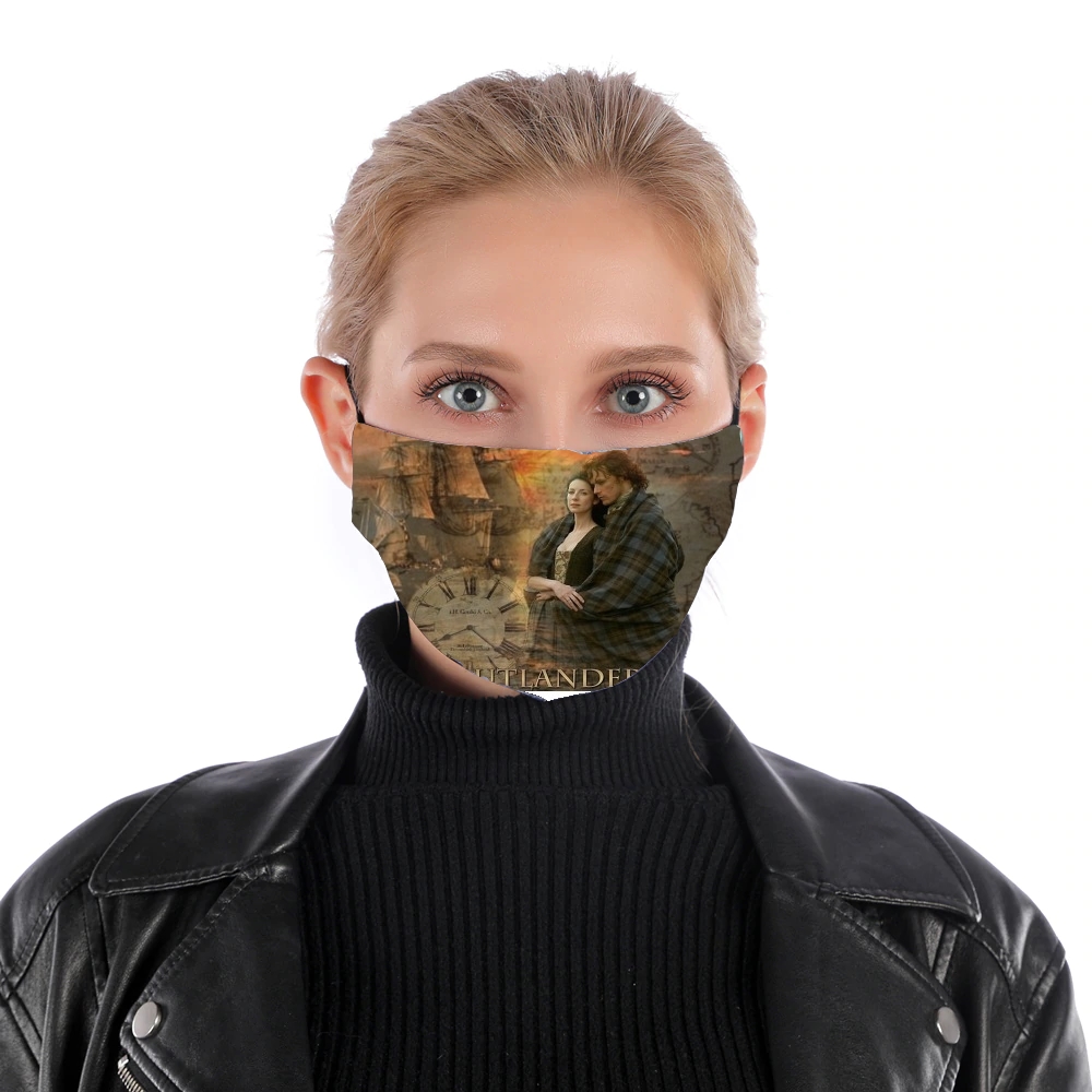 Outlander Collage für Nase Mund Maske