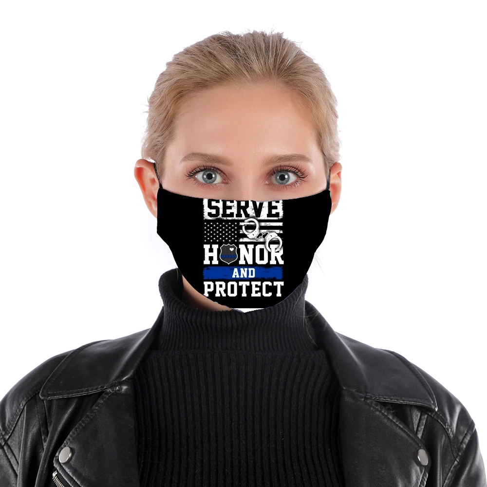 Police Serve Honor Protect für Nase Mund Maske