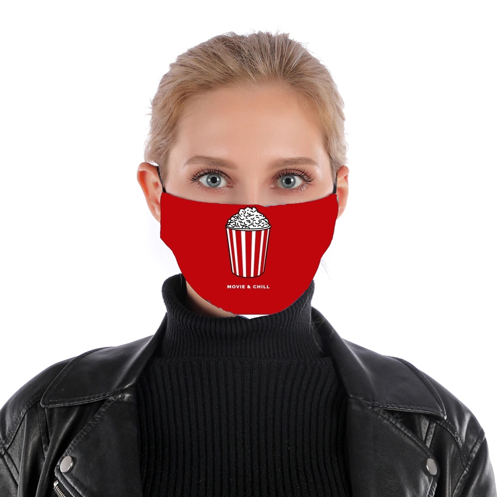 Popcorn movie and chill für Nase Mund Maske