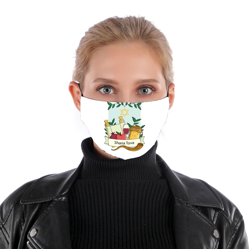 Shana tova greeting card für Nase Mund Maske