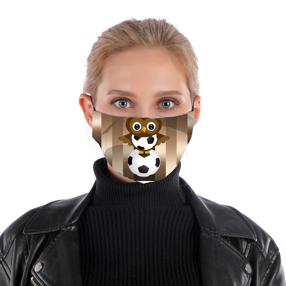 Soccer Owl für Nase Mund Maske