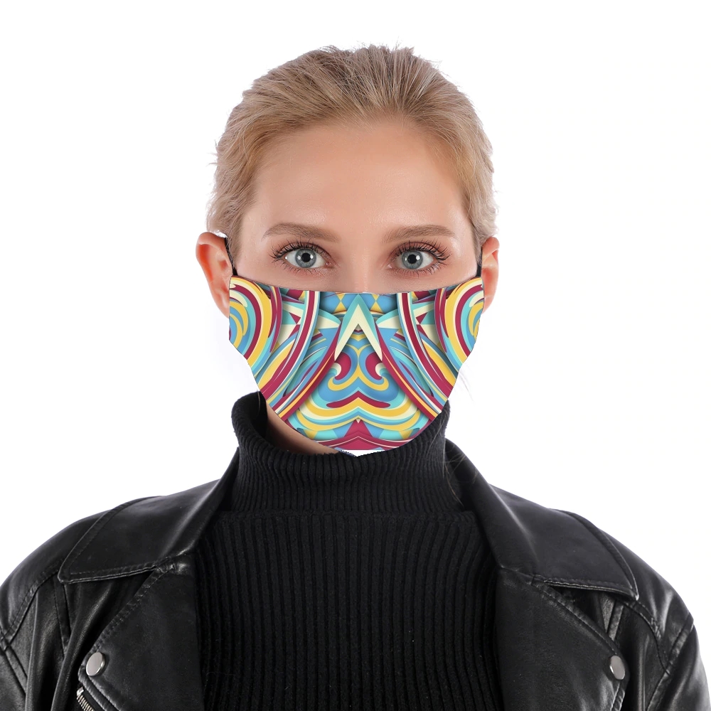 Spiral Color für Nase Mund Maske