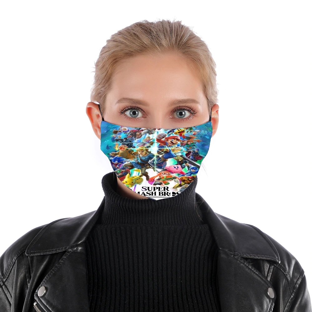 Super Smash Bros Ultimate für Nase Mund Maske