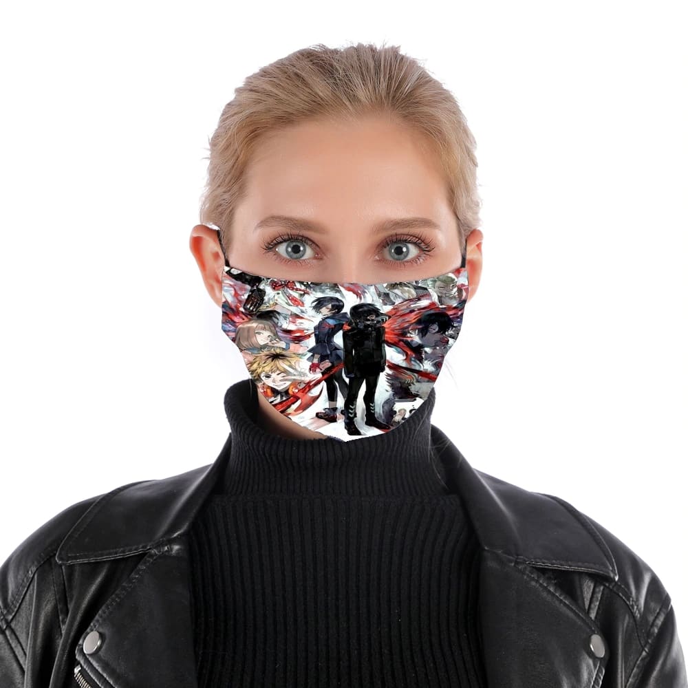 Tokyo Ghoul Touka and family für Nase Mund Maske