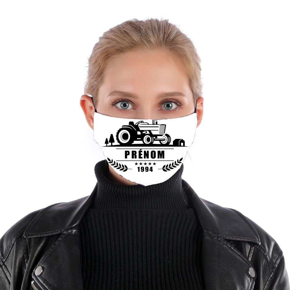 Tractor Logo Natural custom Name Tag für Nase Mund Maske