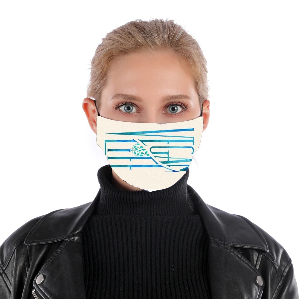 Vegan Life für Nase Mund Maske