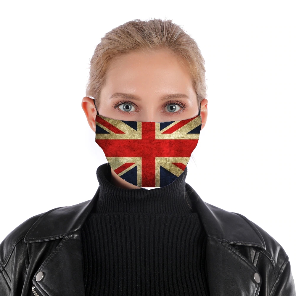 Britische Fahne Vintage für Nase Mund Maske