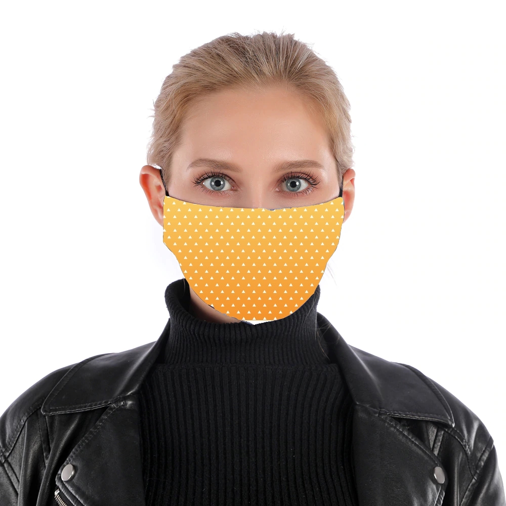 Zenitsu Pattern Triangle für Nase Mund Maske