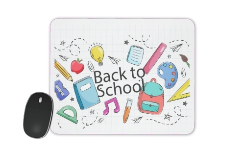 Back to school background drawing für Mousepad