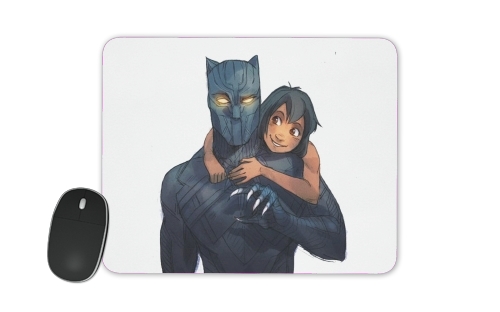 Black Panther x Mowgli für Mousepad