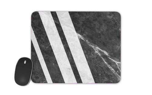 Black Striped Marble für Mousepad
