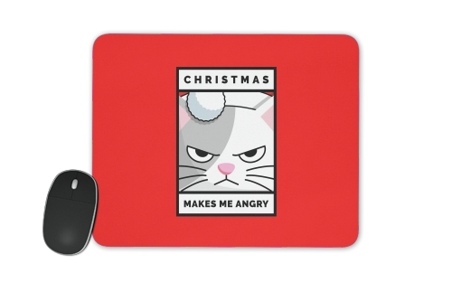 Christmas makes me Angry cat für Mousepad