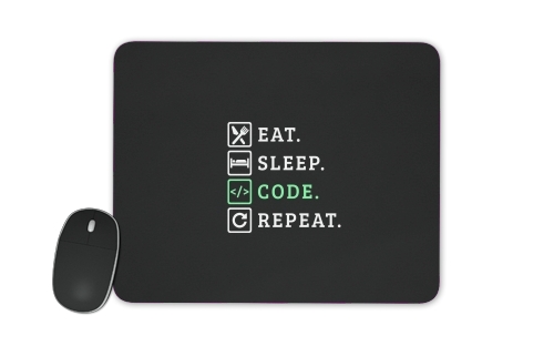 Eat Sleep Code Repeat für Mousepad