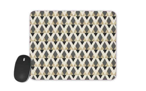 Glitter Triangles in Gold Black And Nude für Mousepad