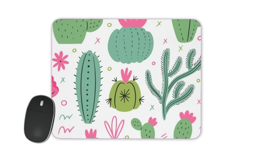 Minimalist pattern with cactus plants für Mousepad