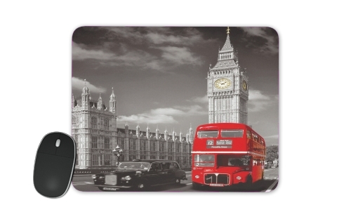 Vor London roter Bus für Mousepad