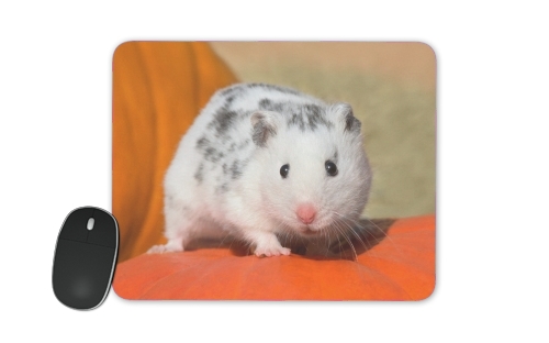 Weisser Dalmatiner Hamster mit schwarzen Punkten für Mousepad