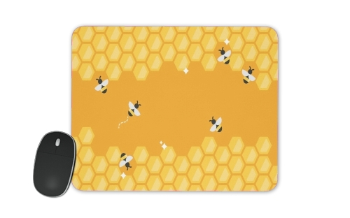 Yellow hive with bees für Mousepad