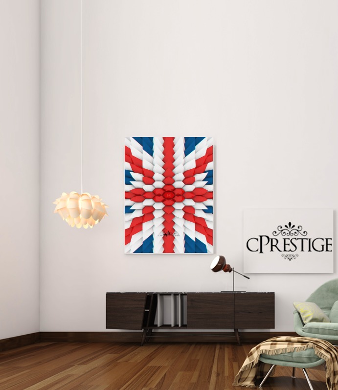 3D Poly Union Jack London flag für Beitrag Klebstoff 30 * 40 cm